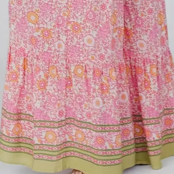 Floral Tiered Lightweight Pants Sz 3X - Picture 7 of 8